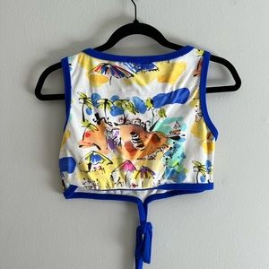 Frankie’s Bikinis Higheck Crop Tank